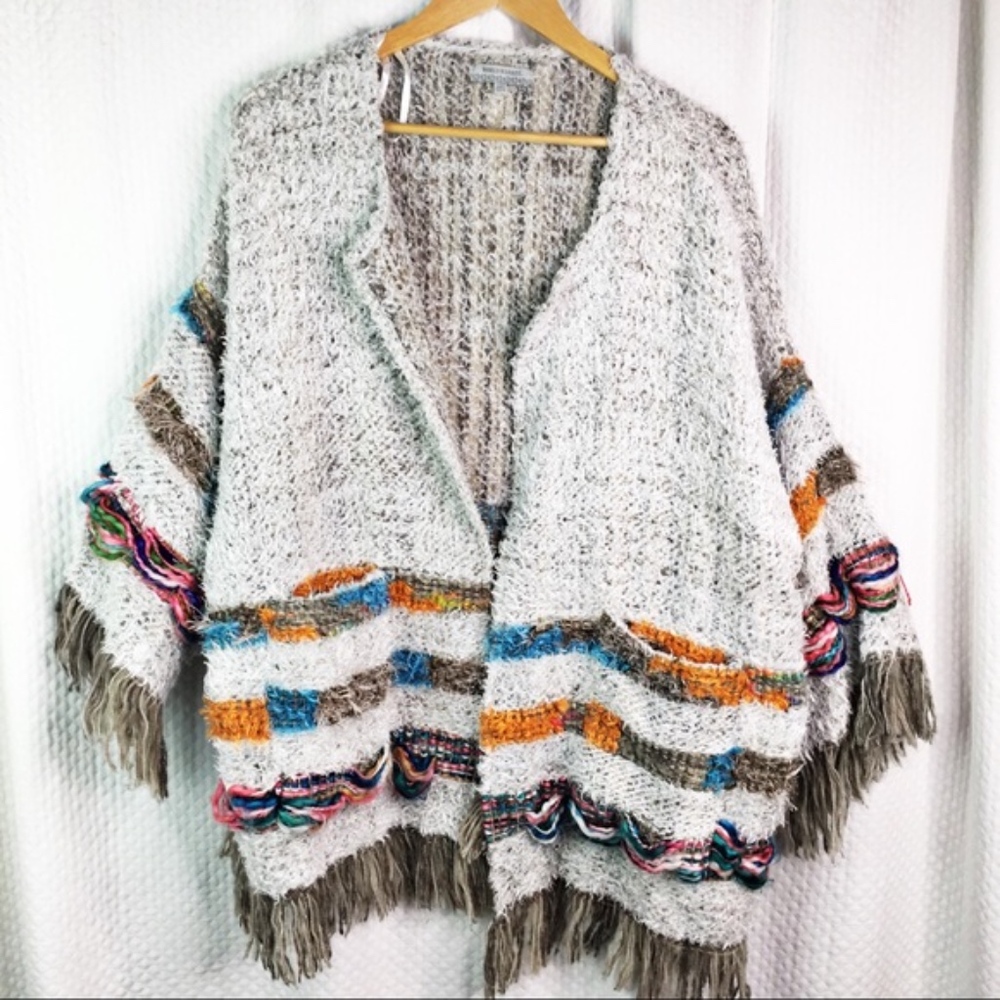 World Market poncho/Cardigan boho Sweater